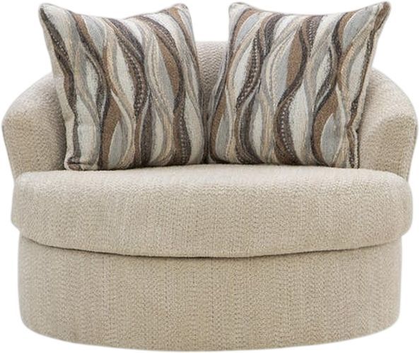 Signature Design by Ashley® Lofwood Oatmeal Swivel Accent Chair-2
