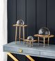 A & B Home Sardi 3-Piece Clear/Gold Crystal Ball Statuaries Set-1