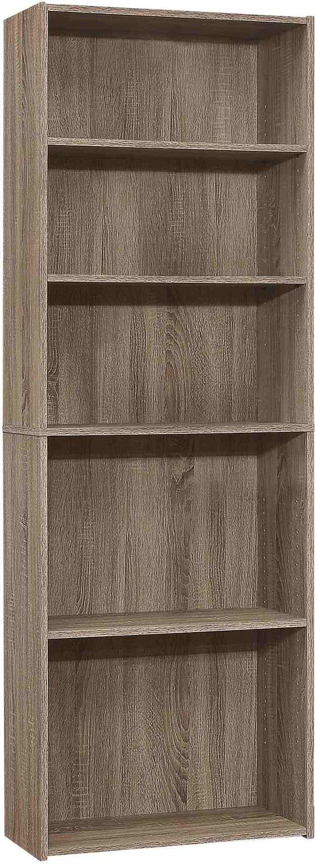Monarch Specialties Inc. 72"H Dark Taupe 5 Shelves Bookcase-1