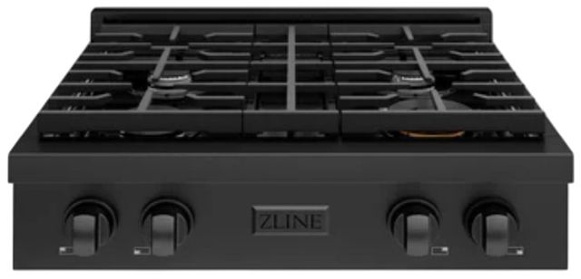 ZLINE Paramount 30" Black Stainless Steel Gas Cooktop -0