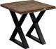 Porter International Designs Manzanita Harvest End Table with Black X Base-0
