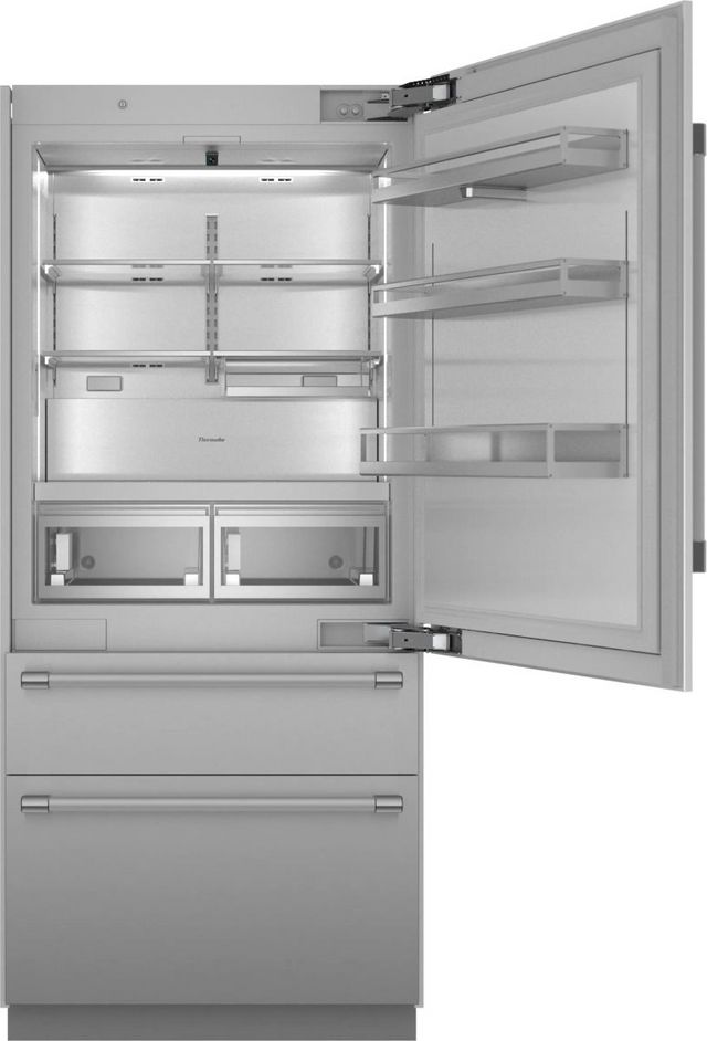 Thermador® Freedom® Professional 36 in. 18.7 Cu. Ft. Stainless Steel Built In Counter Depth Bottom Freezer Refrigerator-1
