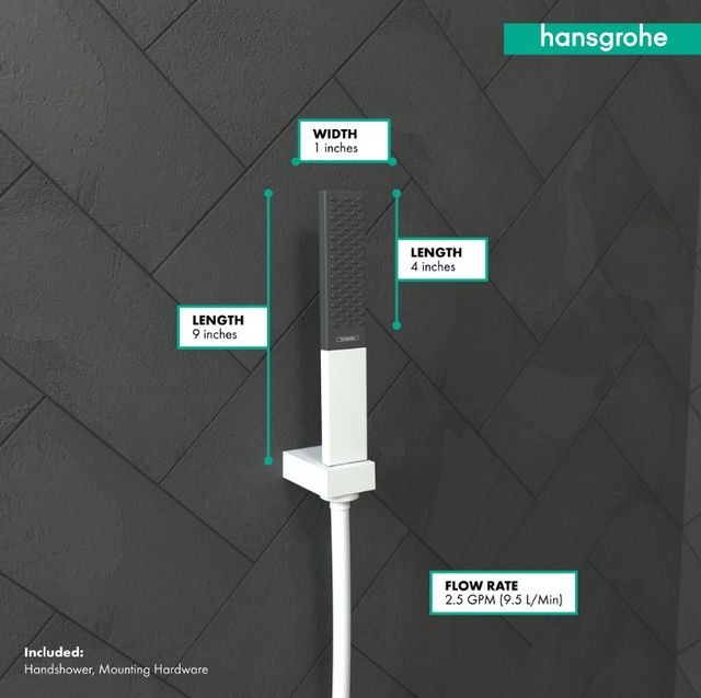 Hansgrohe Rainfinity Matte White Baton 2.5 GPM Handshower-3