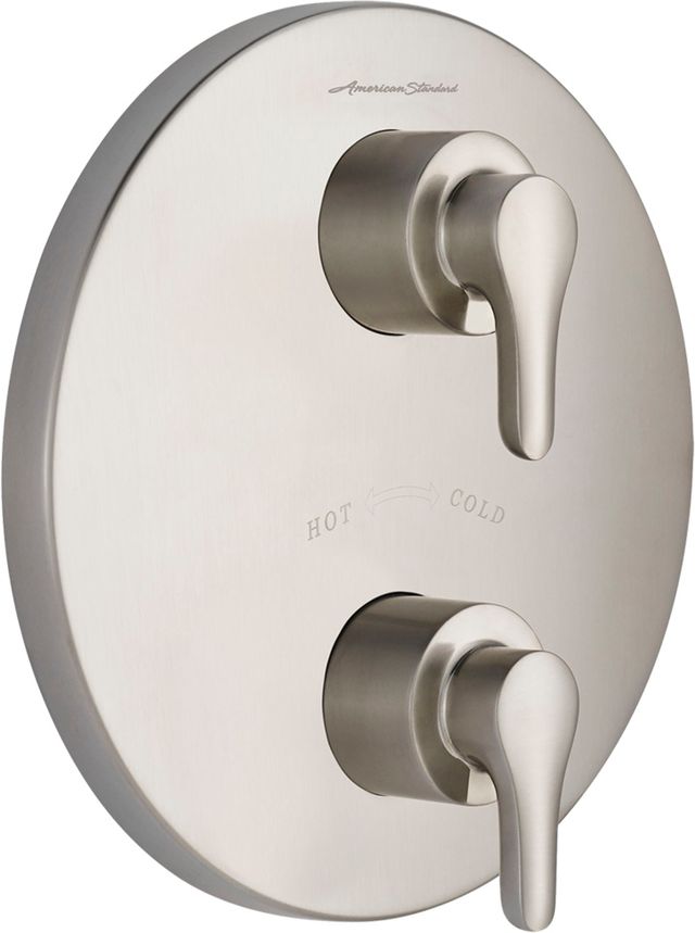 American Standard Studio® S Brushed Nickel 2-Handle Thermostatic Valve Trim Kit-1