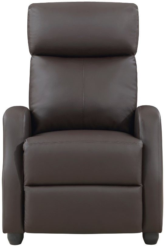 Homelegance® Greenfield Dark Brown Push Back Reclining Chair-2
