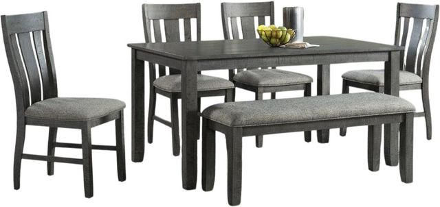 American Wholesale Furniture Hawthorne 6-Piece Gray Dining Set-0