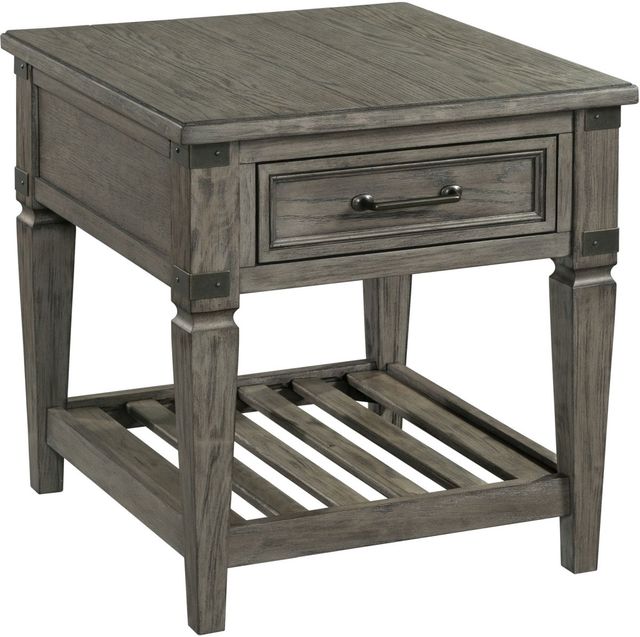 Intercon Foundry Wire Brushed Pewter End Table-0