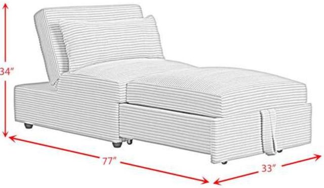 Elements International Pluto Gray Sleeper Chair-3