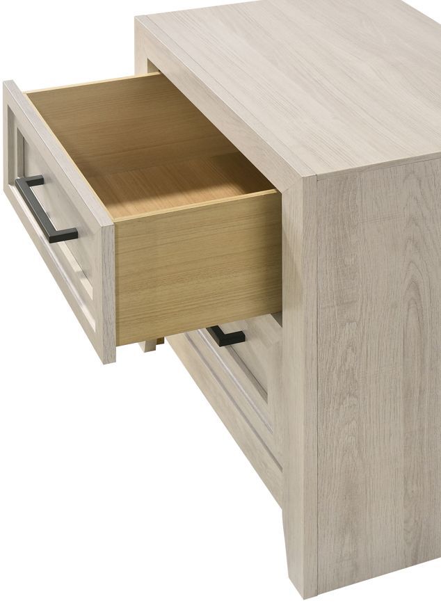 Crown Mark Lorraine White Nightstand-3