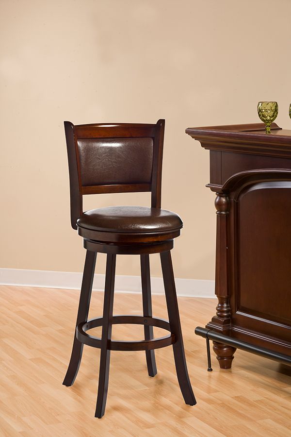 HH2 Home Dennery Cherry Brown Swivel Counter Stool-4