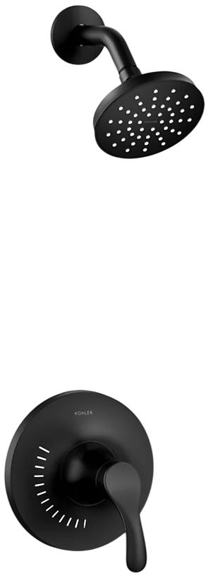 KOHLER® Simplice® Rite-Temp® Matte Black 1.75 GPM Shower Trim Kit-0
