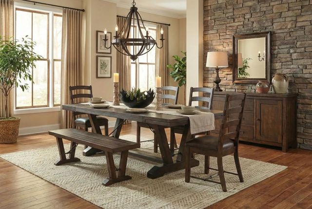 Sunny Designs™ Homestead Tabacco Leaf Extension Table with Folding Leaves-1