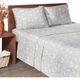 Olliix by Woolrich Grey Moose Queen Flannel Cotton Sheet Set-3
