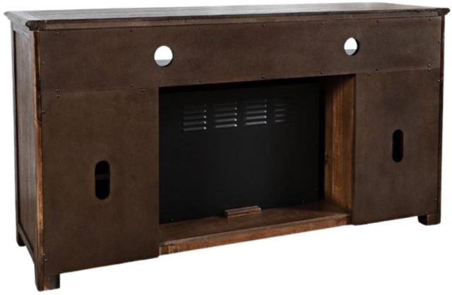 Jofran Inc. Asbury Bakersfield Brown Fireplace with Logset-4