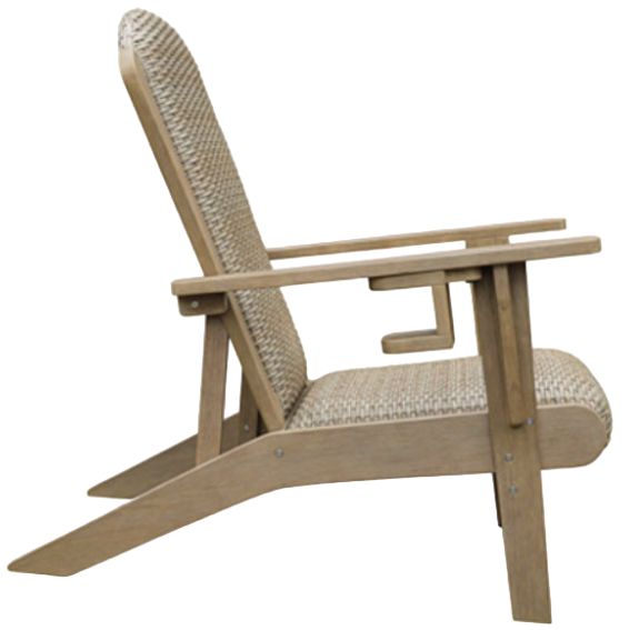 Signature Design by Ashley® Marina Sun Beige Resin Outdoor Wicker/Wood Adirondack Chair-2
