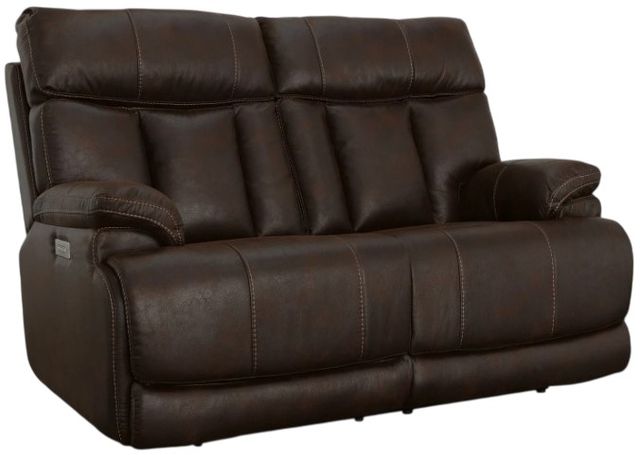 Flexsteel® Clive Clove Brown Power Reclining Loveseat with Power Headrests and Lumbar-0