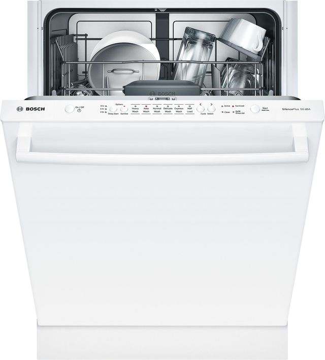 Bosch® Ascenta® Series 24" Built In Dishwasher-White-2