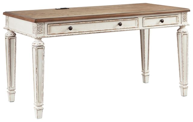 Signature Design by Ashley® Realyn Brown/White Office Desk-0