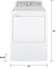 GE® 7.2 Cu. Ft. White Electric Dryer-2