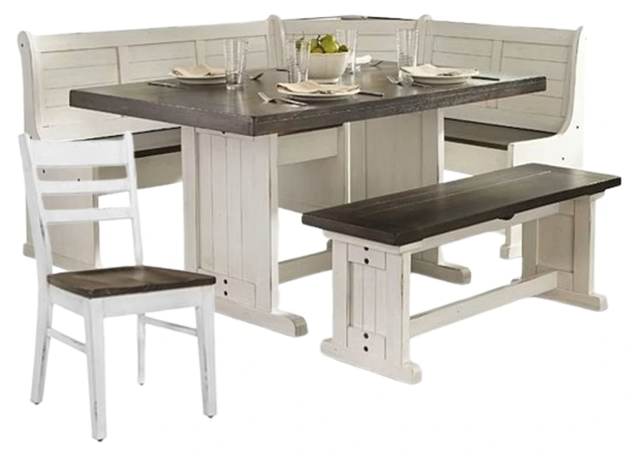 American Wholesale Furniture Chariot House 4-Piece European Cottage Dining Breakfast Noot Set
