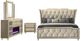 Coaster® Lorient 4-Piece Ivory/Camel Queen Bedroom Set-0