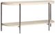 Magnussen Home® Jennings Edgecomb Gray Demilune Sofa Table with Weathered Antique Nickel Base-0