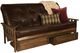 Kodiak Furniture Tucson Oregon Trail Java/Rustic Walnut Queen Storage Futon with Mattress-0