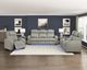 Homelegance® Apex Gray Double Power Reclining Sofa with Center Drop-Down Cup Holders-1