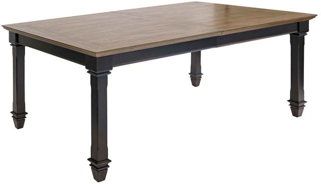 Martin Furniture Hartford Brown Extension Dining Table with Black Base-0