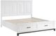 Homelegance® Garretson Metallic Gray/White Eastern King Panel Bed with Footboard Storage-5