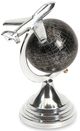 A & B Home Hadwin Black/Silver Small Airplane Globe Decorative Object-0