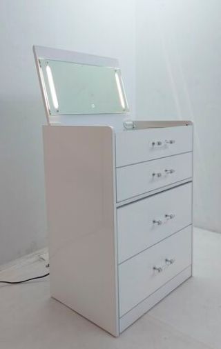 Elements International Irvine White Vanity Table -3