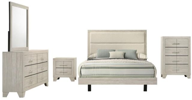 Coaster® Trenton 5-Piece Rustic Cream Eastern King Panel Bedroom Set-0
