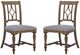 Flexsteel® Plymouth®  Distressed Medium Brown Upholstered Dining Chair-0
