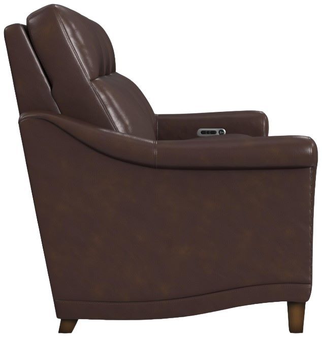 Flexsteel® Elizabeth Brunette Leather Power Reclining Sofa with Power Headrest-3