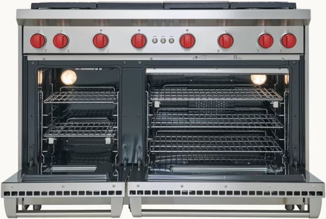 Wolf® 48" Stainless Steel Pro Style Natural Gas Range-1