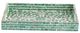 A & B Home Green/White Small Capiz Decorative Tray-1