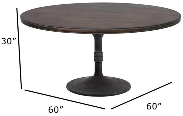 Nest Home Collections Sadie Java 60" Round Dining Table-3