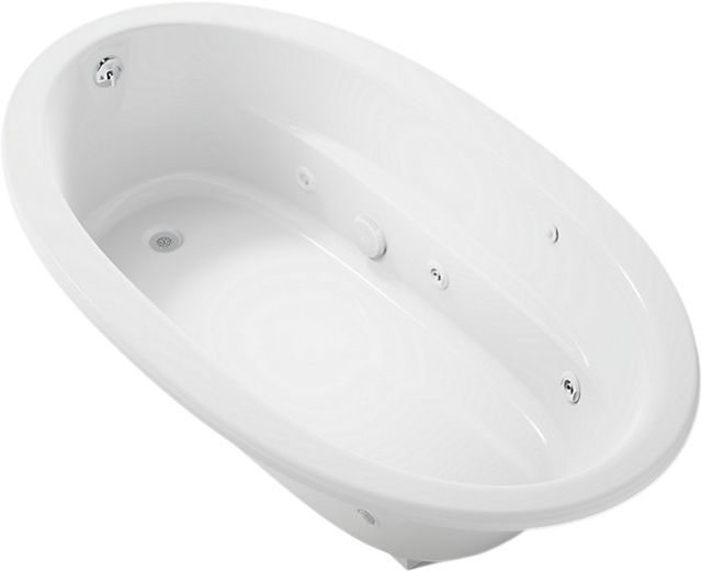 KOHLER® Sunward® White 72" x 42" Whirlpool Bath-0