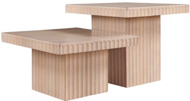 Meridian Furniture Spencer 2-Piece Natural Square Occasional Table Set-1