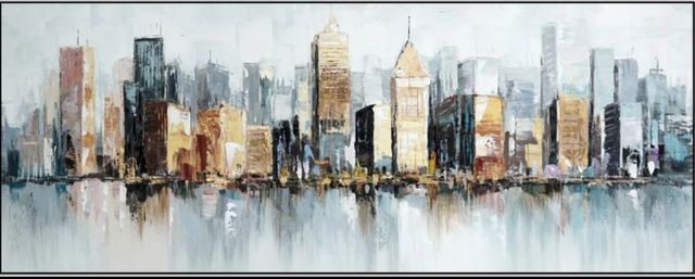 Classy Art Style 11 Hand Painted Textured Canvas with Foil Wall Art-0