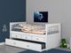 Donco Kids White Twin Mission Rake Bed with Drawer Storage-1