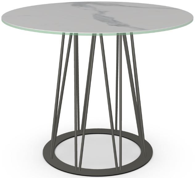Amisco Customizable Calypso Italian Porcelain Dining Table with 39" Tabletop -3