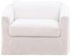 Dovetail Furniture Violeta White Slipcovered Sofa Chair-1