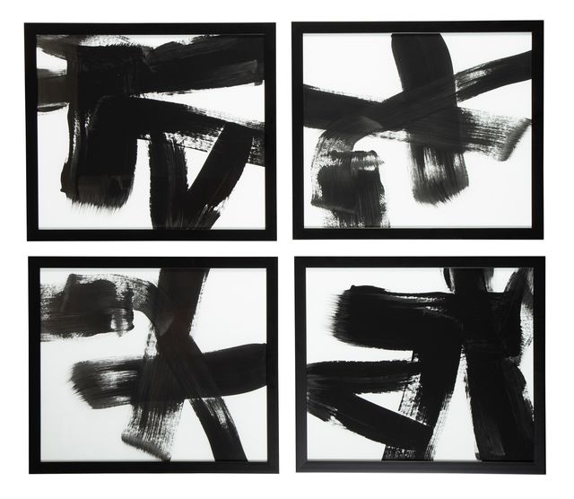 Signature Design by Ashley® Doro 4-Piece Black/White Wall Art-1