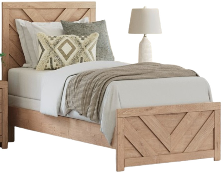 Signature Design by Ashley Sanginlane Tan Twin Panel Bed