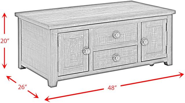 Elements International Kendyl Espresso Occasional Coffee Table -3