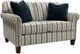 Cozy Life M9 Elissa Beige/Navy Blue/Tan Loveseat with Pillows-0
