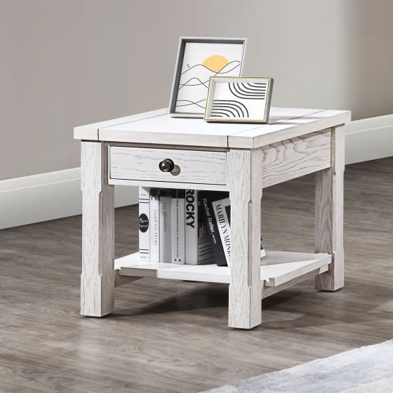 New Classic® Home Furnishings Dorsey White End Table-1