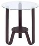 ACME Furniture Darby Glass Top End Table with Dark Walnut Base-0